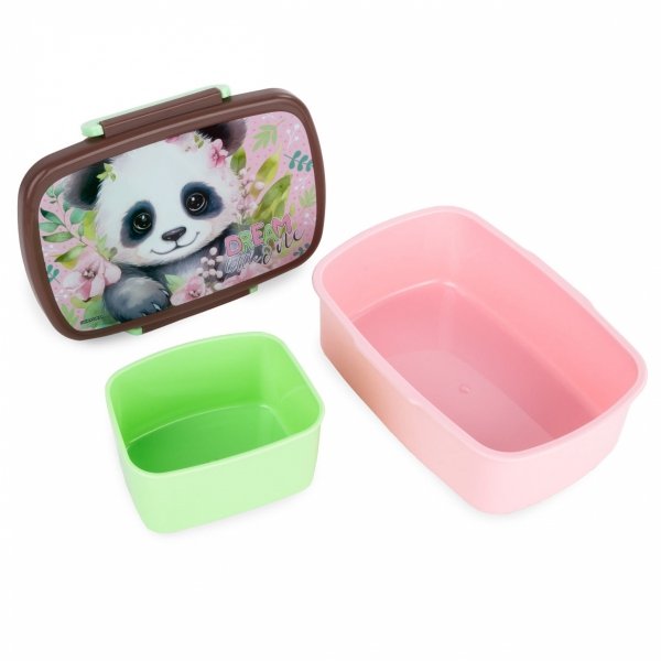 PANDA PLECAK z MISIEM DLA UCZENNIC SZKOLNY DZIEWCZĘCY DO 1 KLASY ZESTAW 5w1