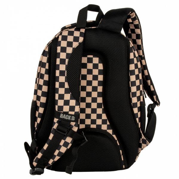 SZACHOWNICA PLECAK MŁODZIEŻOWY BACKUP SZKOLNY BEŻOWY KRATKA DERFORM