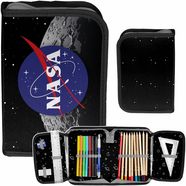 NASA Piórnik z Wyposażeniem do Podstawówki dla Chłpaka KOSMOS PASO