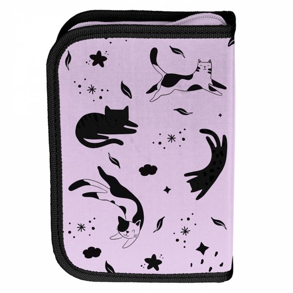 KOT DZIEWCZĘCY TORNISTER SZKOLNY Z KOTKIEM DO 1 KLASY KOTEK KOMPLET 3w1