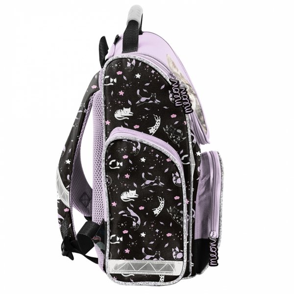 TORNISTER KOT DLA DZIEWCZYNY SZKOLNY Z KOTKIEM DO 1 KLASY KOTEK KOMPLET 3w1