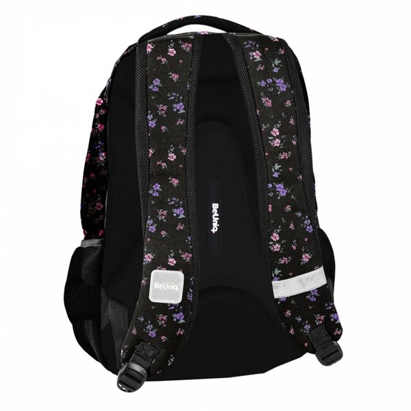 KWIATY PLECAK SZKOLNY BeUniq MŁODZIEŻOWY DLA DZIEWCZYNY TORNISTER PASO
