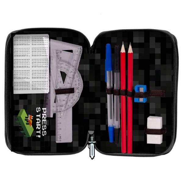 MINECRAFT PIÓRNIK 3 kom GRA GRY Z WYPOSAŻENIEM SZKOLNY GAMER GAMING PIKSELE