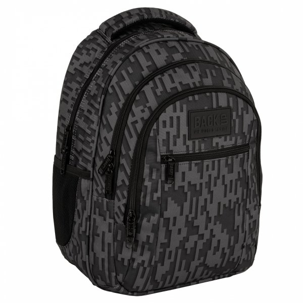 ZESTAW 3ele PLECAK MŁODZIEŻOWY BACKUP SZKOLNY DERFORM 4 komorowy CZARNY