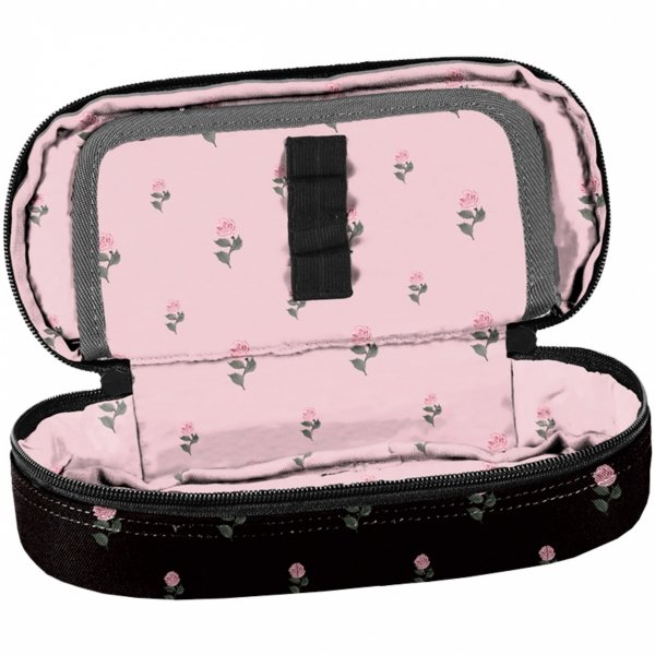 KWIATY PIÓRNIK DLA UCZNIÓW RÓŻE BEUNIQ ETUI SZKOLNY CZARNY DISNEY