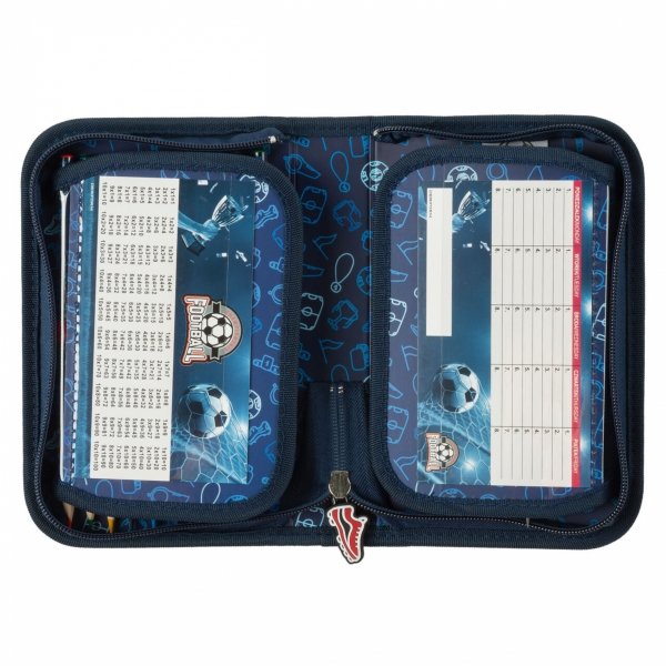 PIÓRNIK SZKOLNY PIŁKA NOŻNA DO PODSTAWÓWKI DLA CHŁOPAKA Z WYPOSAŻENIEM