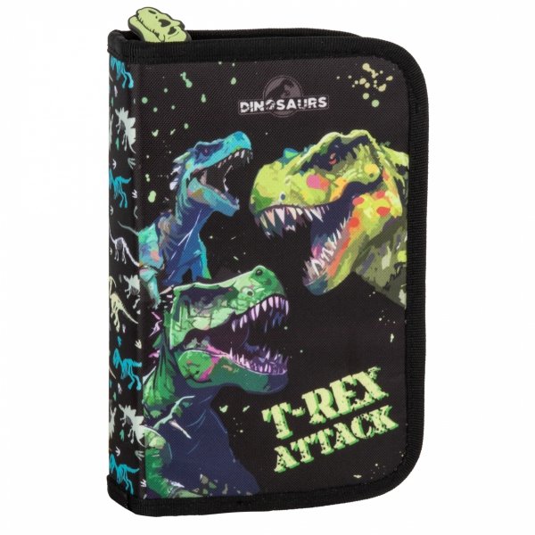 PLECAK DINOZAURY SZKOLNY DO 1 KLASY KOMPLET 3w1 TORNISTER TYRANOZAUR T-REX