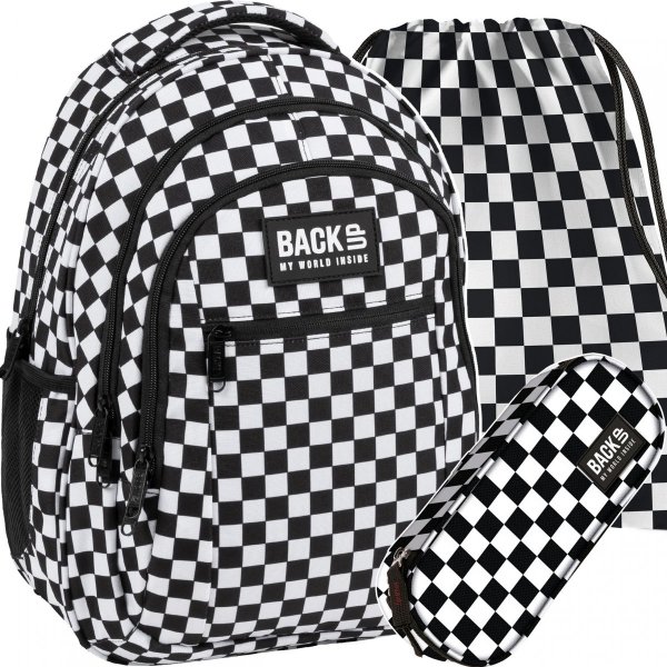 SZACHOWNICA PLECAK BACKUP 3w1 MŁODZIEŻOWY DERFORM SZKOLNY NOWOCZESNY