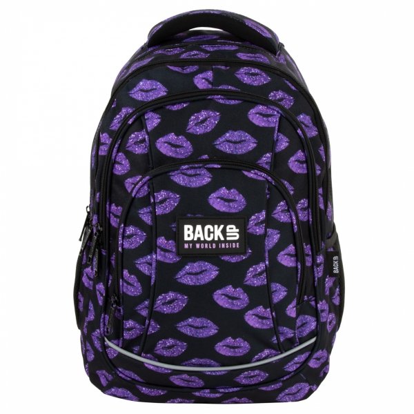 USTA BACKUP PLECAK SZKOLNY MŁODZIEŻOWY DZIEWCZĘCY GLITTER KISS ZESTAW 3w1
