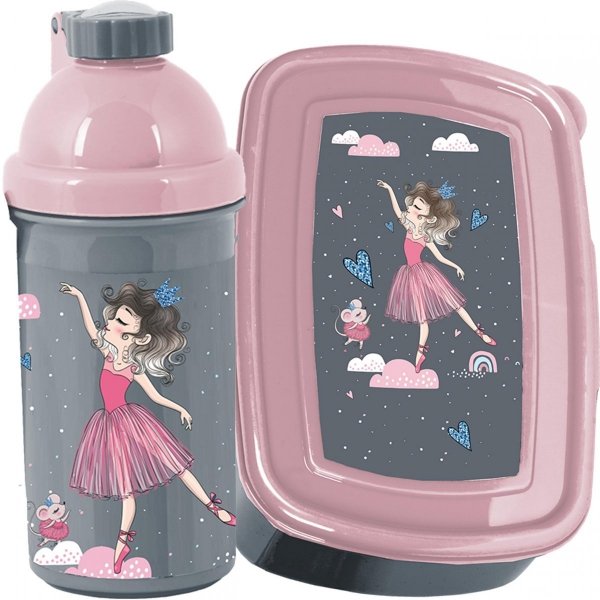 Tancerka Bidon Śniadaniówka dla Uczennicy Zestaw [PP23BA-3021]