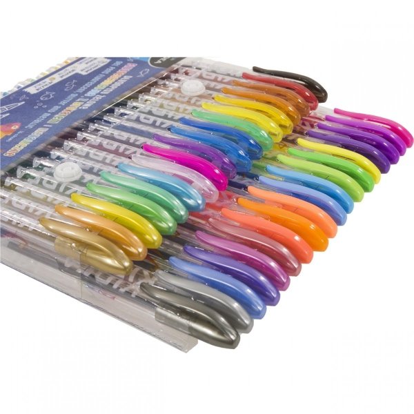 Długopisy Żelowe Fluorescencyjne 36 Kolory Kidea dla Dzieci [DZ36KA]