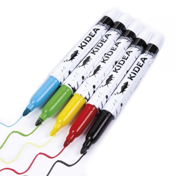 Markery Flamastry Pisaki do Obuwia i Tkanin 5 kol Kidea [MOT5KA]