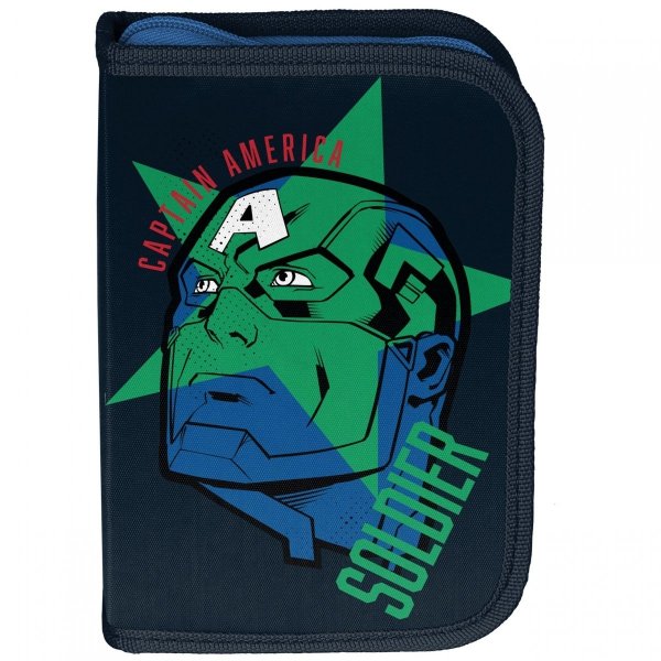 Jednokomorowy Piórnik Avengers Chłopięcy Szkolny Capitan Ameryki [AV22CN-P001BW]