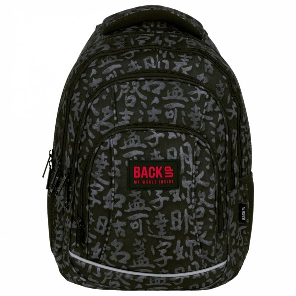 BACKUP CHŁOPIĘCY PLECAK SZKOLNY MŁODZIEŻOWY ZESTAW 4 ele ANTYCZNY NAPISY