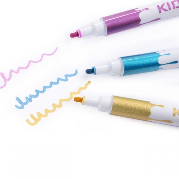 Markery Brokatowe Flamastry 5 Kolorów Mazaki Kidea [MBA5KKA]