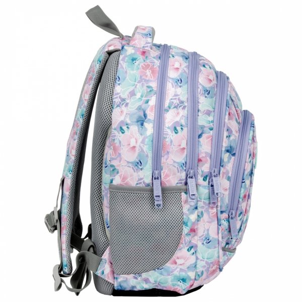 KWIATY BACKUP PLECAK MŁODZIEŻOWY KWIATKI SZKOLNY DZIEWCZĘCY ZESTAW 5w1