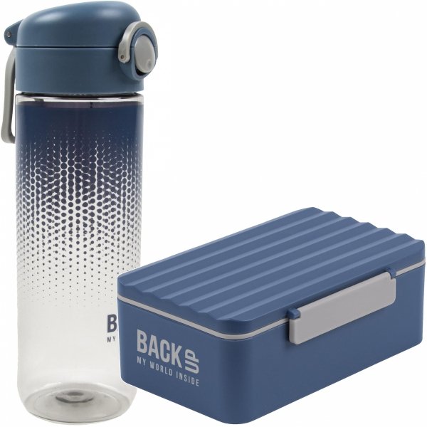  ZESTAW ŚNIADANIOWY BIDON ŚNIADANIÓWKA FREE BPA DLA CHŁOPAKA