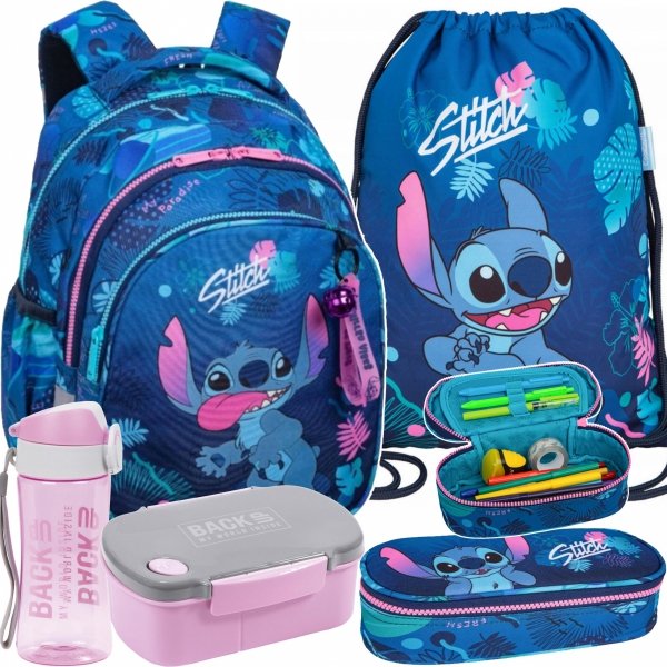 STITCH CP PLECAK COOLPACK SZKOLNY STICH DLA DZIEWCZYNY PATIO KOMPLET 5w1