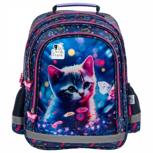 ZESTAW 5w1 KOT CATS PLECAK Z KOTKAMI DLA DZIEWCZYNY SZKOLNY DO PODSTAWÓWKI