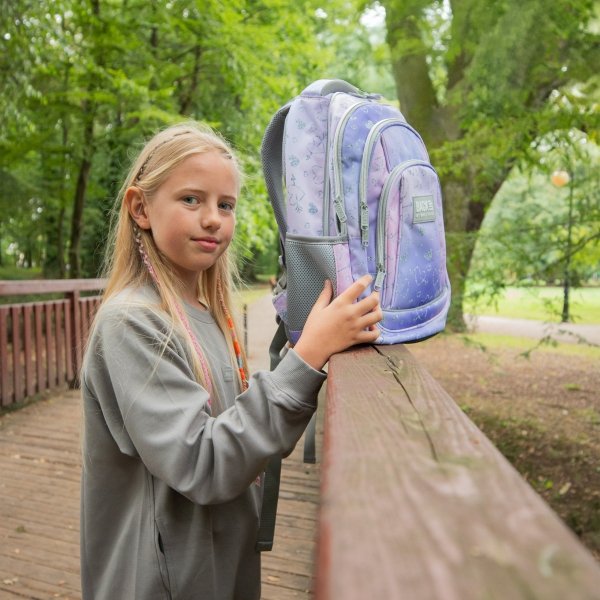 PLECAK SZKOLNY MŁODZIEŻOWY BACKUP DLA UCZENNICY TWINKLE KOMPLET 5ele. SERCA