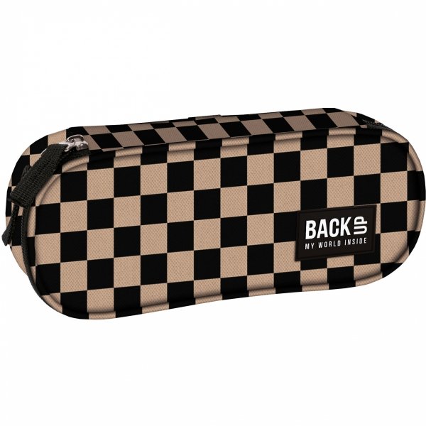 MŁODZIEŻOWY SZKOLNY PLECAK BACKUP ZESTAW 5ele SZACHOWNICA BEŻOWA KRATA