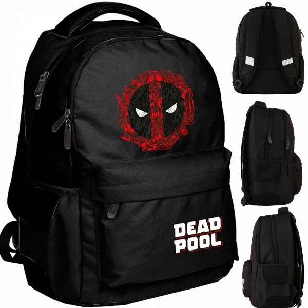 DEAD POOL PLECAK BEUNIQ MŁODZIEŻOWY SZKOLNY SPORTOWY CZARNY DISNEY PASO