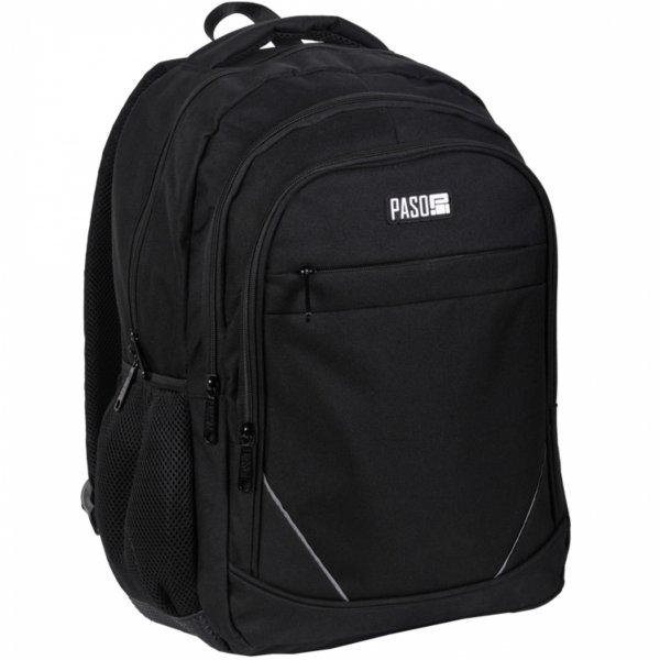 CZARNY PLECAK MŁODZIEŻOWY BIZNESOWY PODRÓŻNY DUŻY MĘSKI DAMSKI PODRÓŻNY