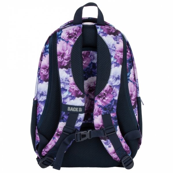 PLECAK MŁODZIEŻOWY BACKUP DLA DZIEWCZYNY SZKOLNY KWIATY KOMPLET 3w1 VIOLET