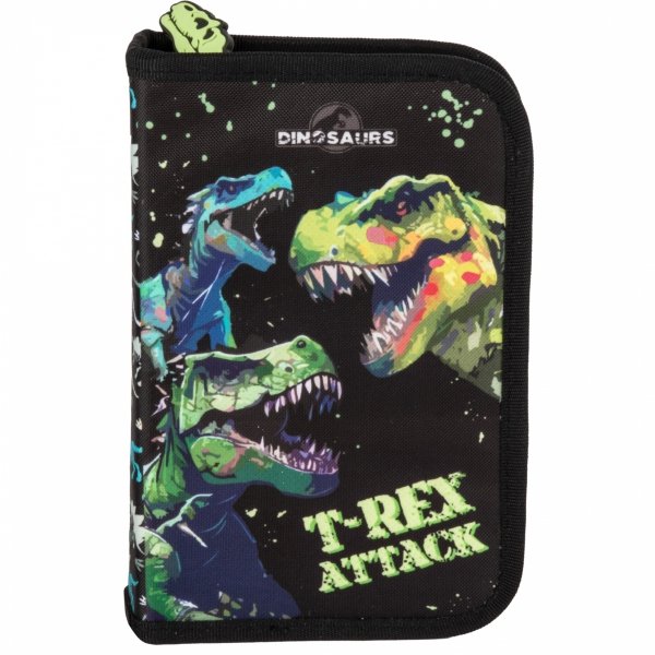 PIÓRNIK DINOZAURY SZKOLNY DO PODSTAWÓWKI DLA CHŁOPAKA Z WYPOSAŻENIEM T-REX