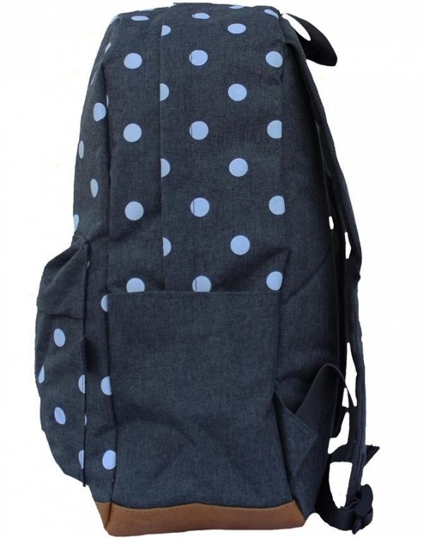Plecak w Kropki dla Dziewczynki Młodzieżowy Szary [607801]