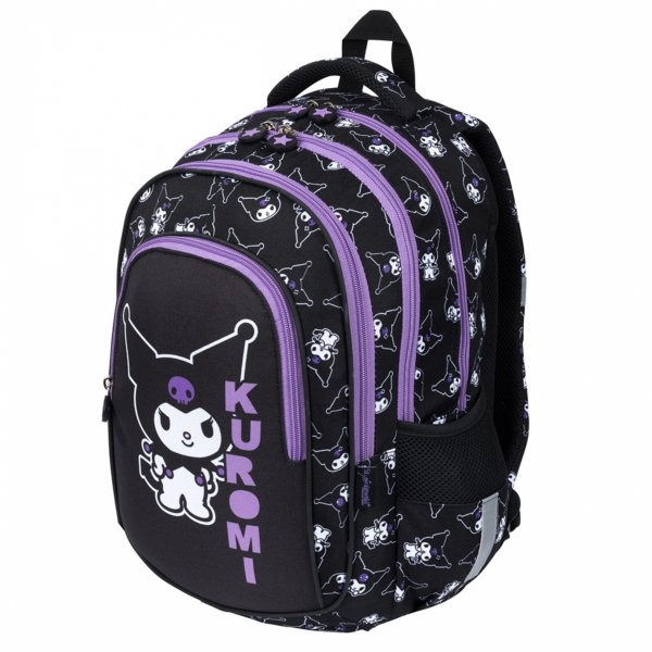 KUROMI BLACK PLECAK KOMPLET 5 ele MAJEWSKI DLA DZIEWCZYNY 4-komorowy