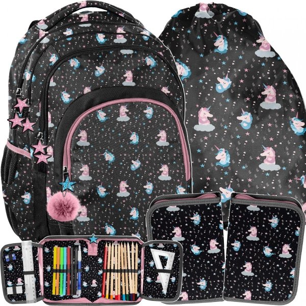 Duży Plecak Szkolny Jednorożec Dziewczęcy Paso [PP22UN-2706]