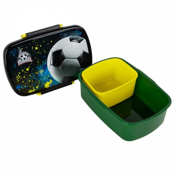 BIDON ŚNIADANIÓWKA PIŁKA NOŻNA DERFORM DLA CHŁOPAKÓW KOMPLET 2w1 PIŁKARSKI