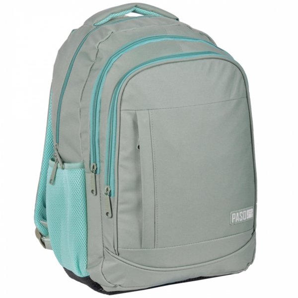 SZARY MŁODZIEŻOWY PLECAK 3-kom. BIZNESOWY PODRÓŻNY DUŻY MĘSKI DAMSKI PASO