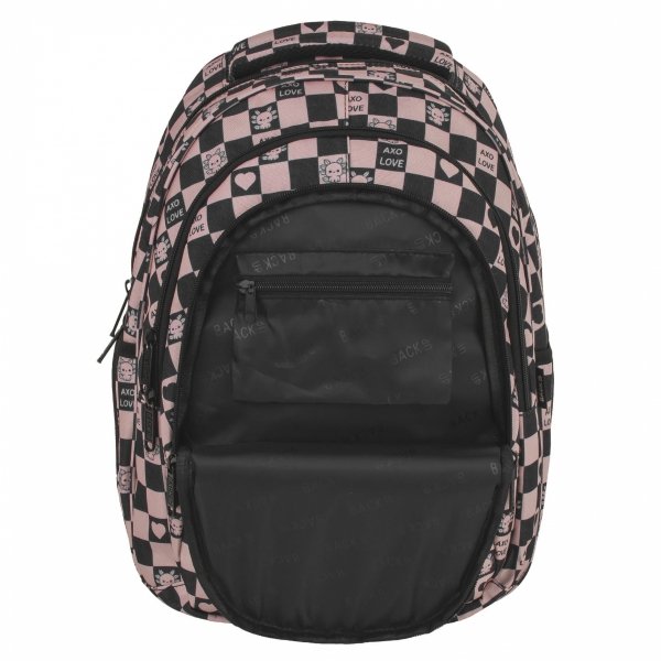 SZACHOWNICA RÓŻOWA PLECAK MŁODZIEŻOWY BACKUP DZIEWCZĘCY SZKOLNY KOMPLET 5w1