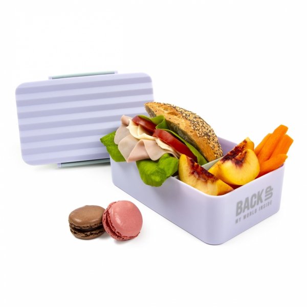 ŚNIADANIÓWKA FREE BPA FIOLETOWA DLA DZIEWCZYNEK 2 PRZEGRODY