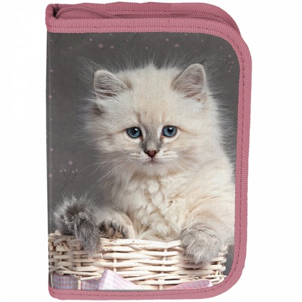 KOTEK PLECAK SZKOLNY DLA DZIEWCZYNEK ZESTAW 3w1 DO PODSTAWÓWKI Z KOTKIEM