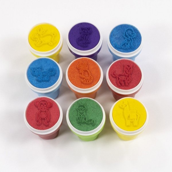 STEMPELKI OZDOBNE KOLOROWE DLA DZIECI 9 szt KIDEA [SOC9KA]