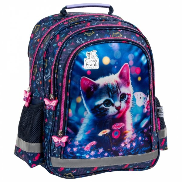 ZESTAW 5w1 KOT CATS PLECAK Z KOTKAMI DLA DZIEWCZYNY SZKOLNY DO PODSTAWÓWKI