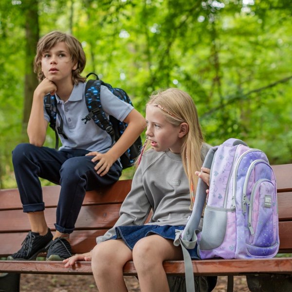 PLECAK BACKUP SZKOLNY MŁODZIEŻOWY DLA DZIEWCZYNY SERCA TWINKLE 4 KOMOROWY