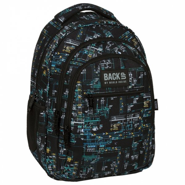 PLECAK MŁODZIEŻOWY BACKUP DLA CHŁOPAKA SZKOLNY UKŁAD SCALONY ZESTAW 4w1