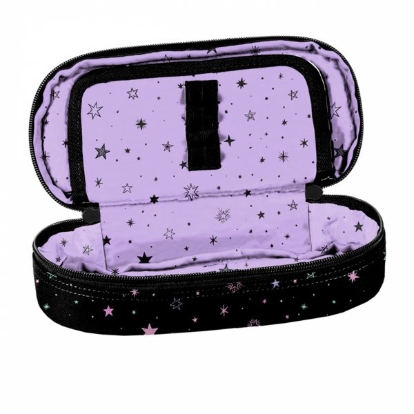 Gwiazdki Piórnik Czarny Szkolny Dziewczęcy Beuniq [BU23ZD-013]