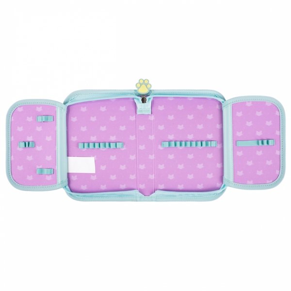 PIÓRNIK Z KOTKIEM SZKOLNY OTWIERANY KOT MAJEWSKI DLA DZIEWCZYNY