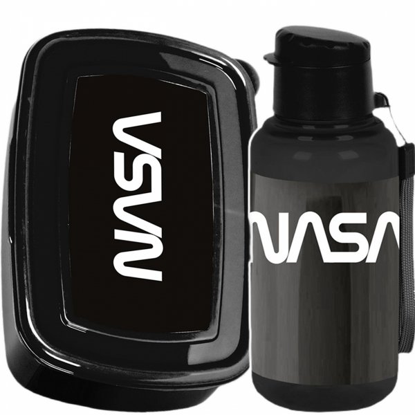 NASA ZESTAW 2w1 BIDON ŚNIADANIÓWKA DLA CHŁOPAKA DO SZKOŁY KOSMOS