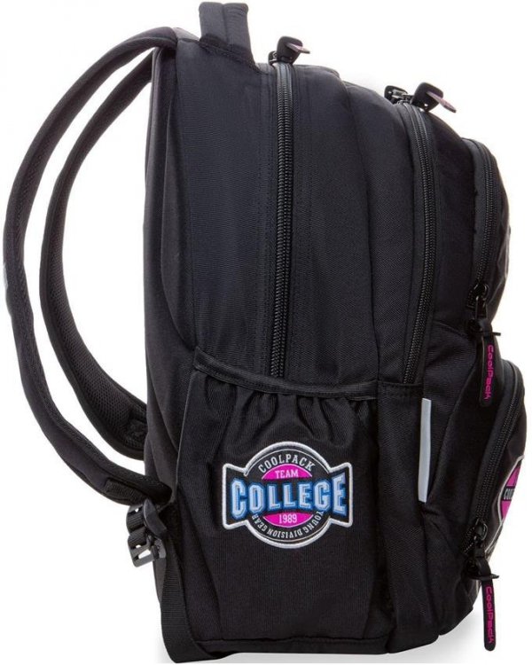 CP CoolPack Plecak Czarny z Naszywkami [B19056]