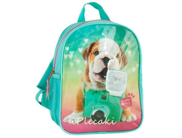plecaczek do przedszkola plecak dla przedszkolaka dziewczynki z pieskiem pies piesek zielony