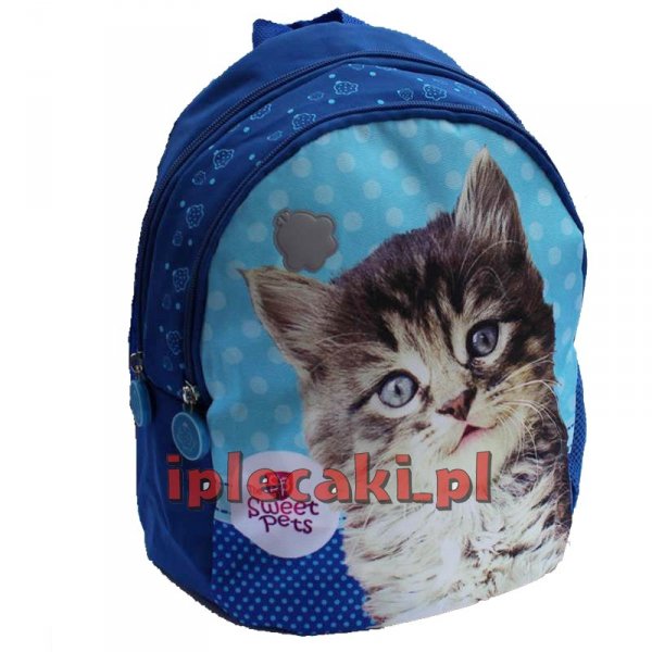 Mały Plecak Plecaczek z Kotkiem Kot Kotek przedszkolny [604607]