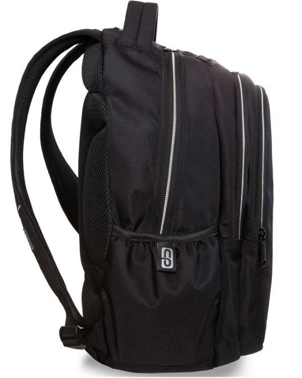Czarny Plecak CoolPack Cp Młodzieżowy z Napisem SILVER [A22118]