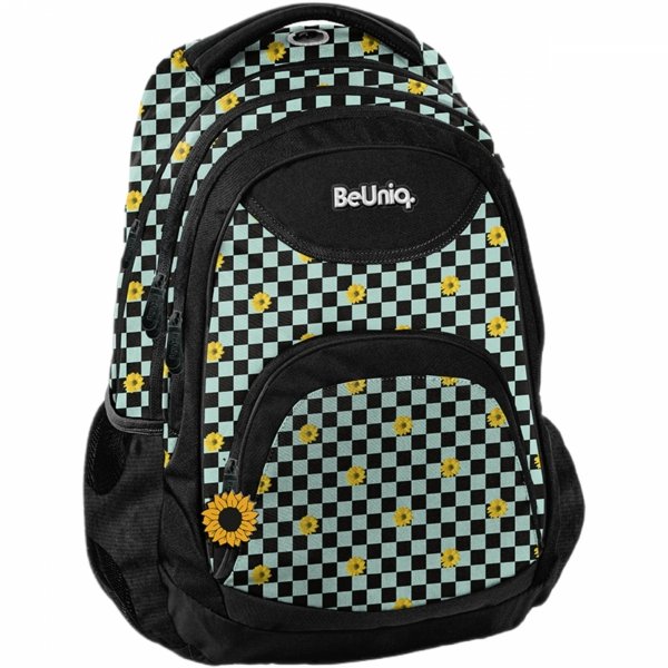 SZACHOWNICA PLECAK SZKOLNY BeUniq MŁODZIEŻOWY DLA DZIEWCZYNY MIĘTOWY