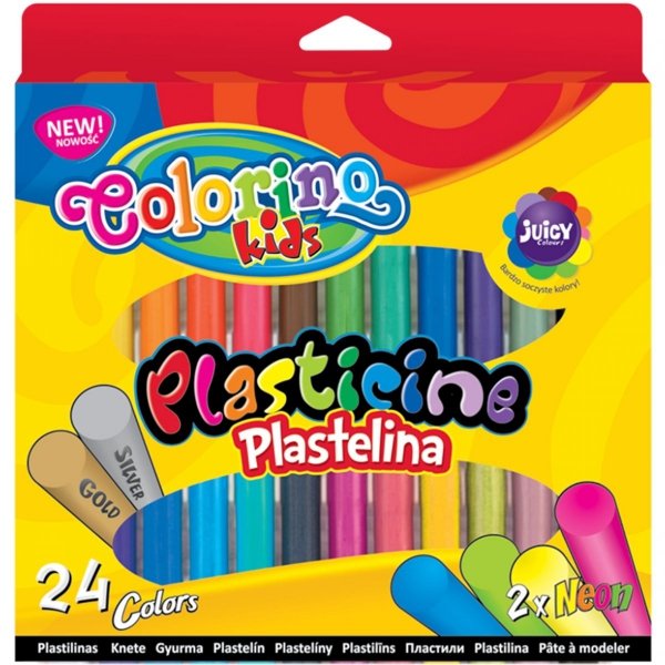 Plastelina 24 Kolory Colorino Szkolna Masa Plastyczna [42642PTR]